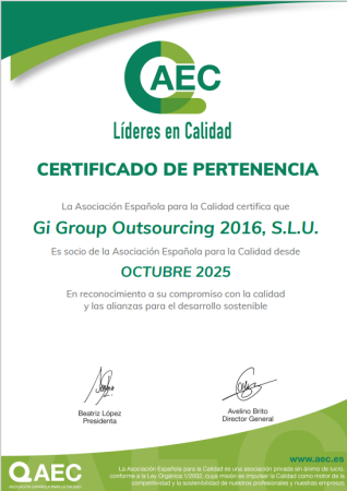 certificado de pertenencia AEC